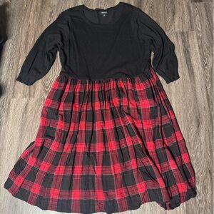 Torrid Red and Black Plaid Skater Dress